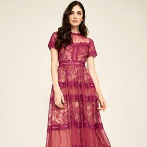 Tadashi Shoji Camilla Dress in Sangria - Size 14 Petite